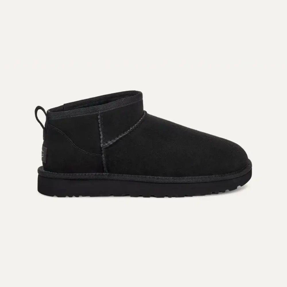 UGG  Black Suede ankle mini Boots